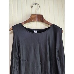 Rainbow Dress Womens 2X Black Sleeveless‎ Peplum Flare Hem Made in USA Plus Size